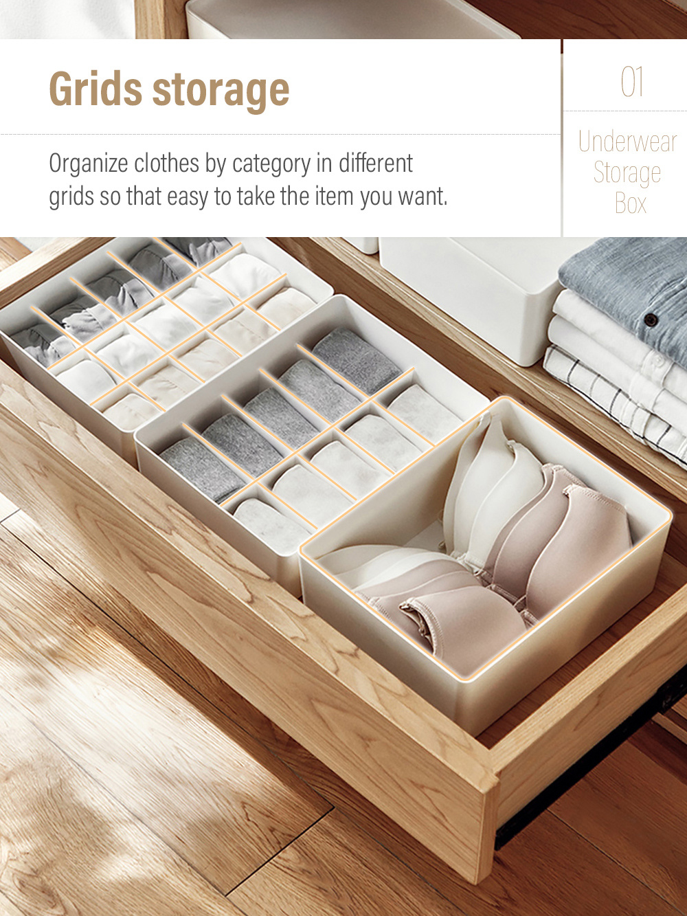 Japanese Style PP Underwear Storage Closet Wardrobe-2